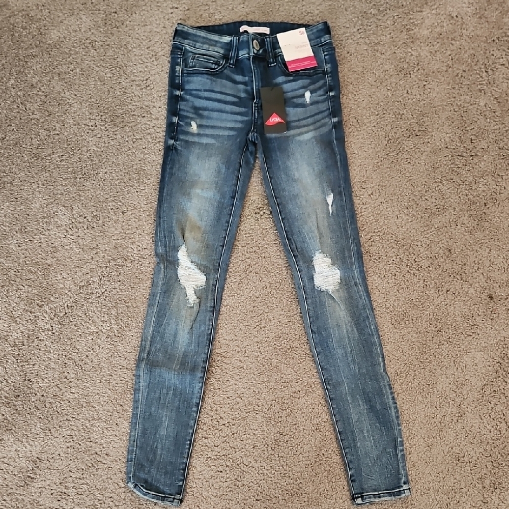Women's Blue Distressed Jeans